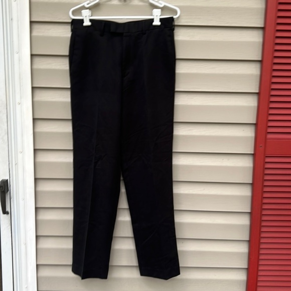 Perry Ellis America mens flat front black pants